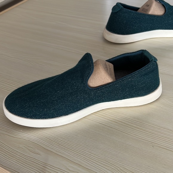 Allbirds Wool Loungers Slip-On Shoes - Aurora Dark Teal Blue / Green - Size: W10 - Picture 4 of 12